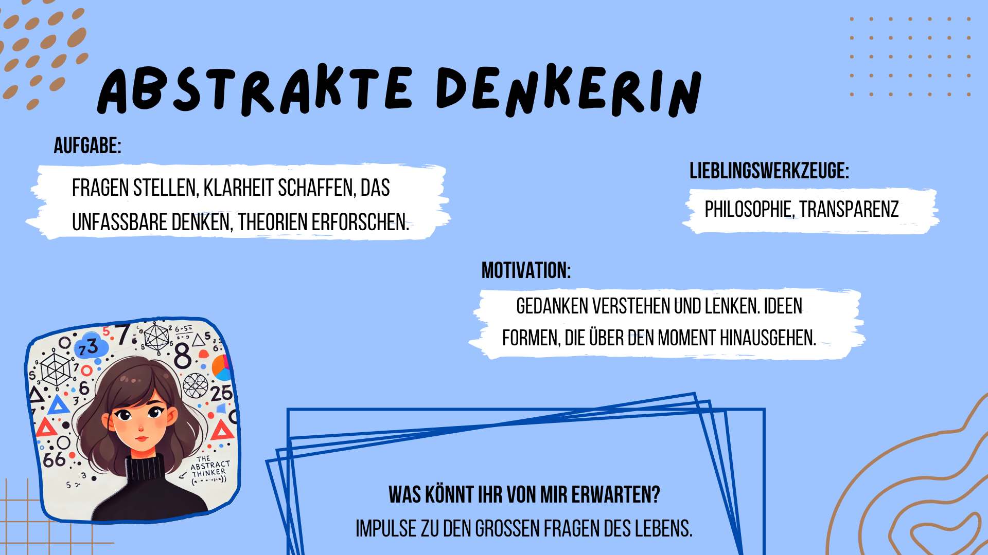Abstrakte Denkerin